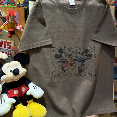 美式复古卡通米奇米妮情侣T恤