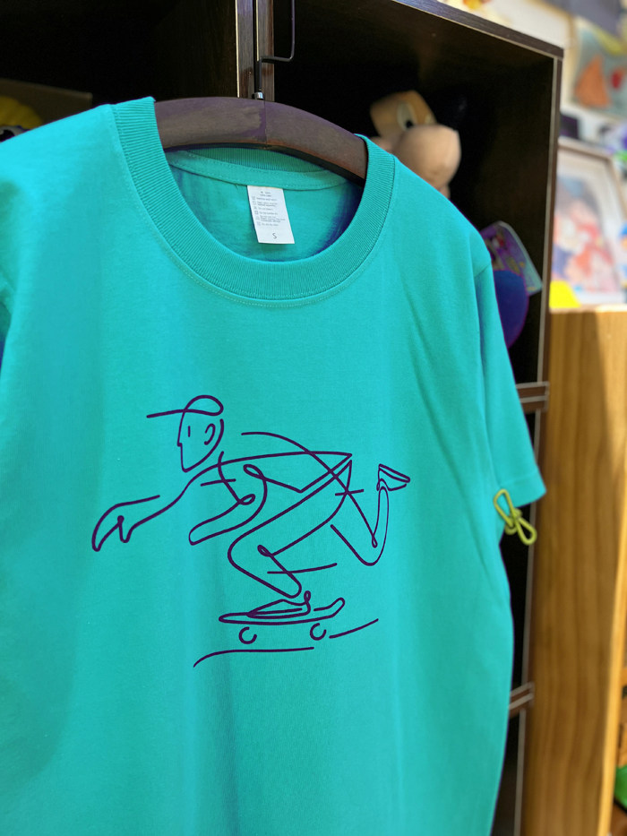 美式复古 vintage 滑板线条小人 220克小领口纯棉休闲男女情侣T恤,女装/女士精品,T恤,淘宝优惠券,粉丝福利购,淘宝优惠卷