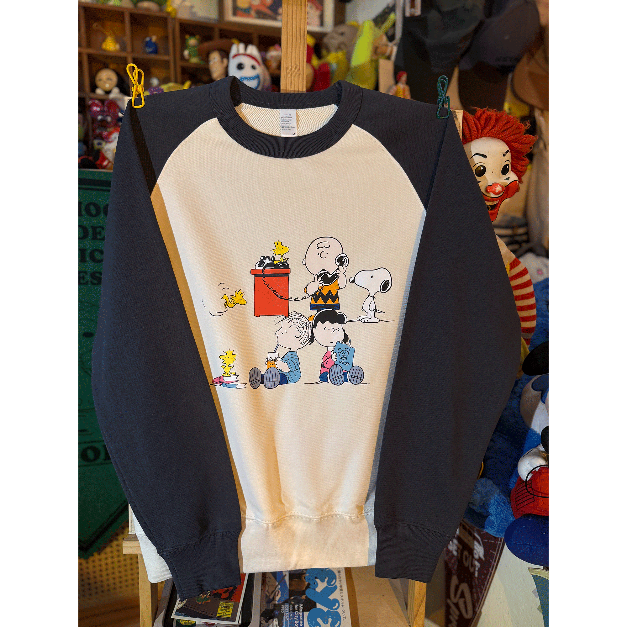 美式复古vintage圆领套头卫衣