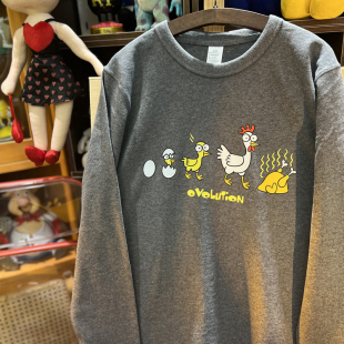 复古 三本针300克重磅磨毛厚男女长袖 vintage 一生 T情侣 鸡 美式