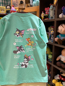 复古 vintage 猫和老鼠趣味 美式 纯棉265克重磅圆领男女款 情侣T恤