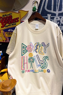 阿默的商店 美式复古 vintage 彩色英文字母 220克薄款纯棉男女