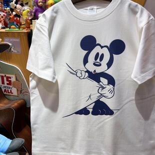 短袖 美式 小领口宽松休闲纯棉男女款 趣味米老鼠 复古vintage