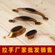 深咖啡古铜拉手欧式 玉石衣柜橱柜门把手抽屉单孔96mm孔距玉石把手