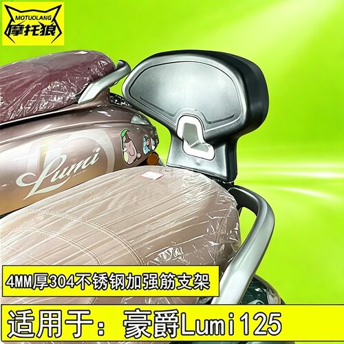 适用于豪爵LUMI125靠背Lu
