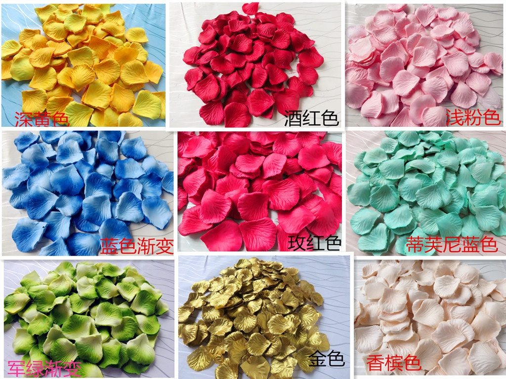 包邮婚庆花瓣仿真T台玫瑰花瓣结婚KTV撒花瓣手抛一斤5000片左右