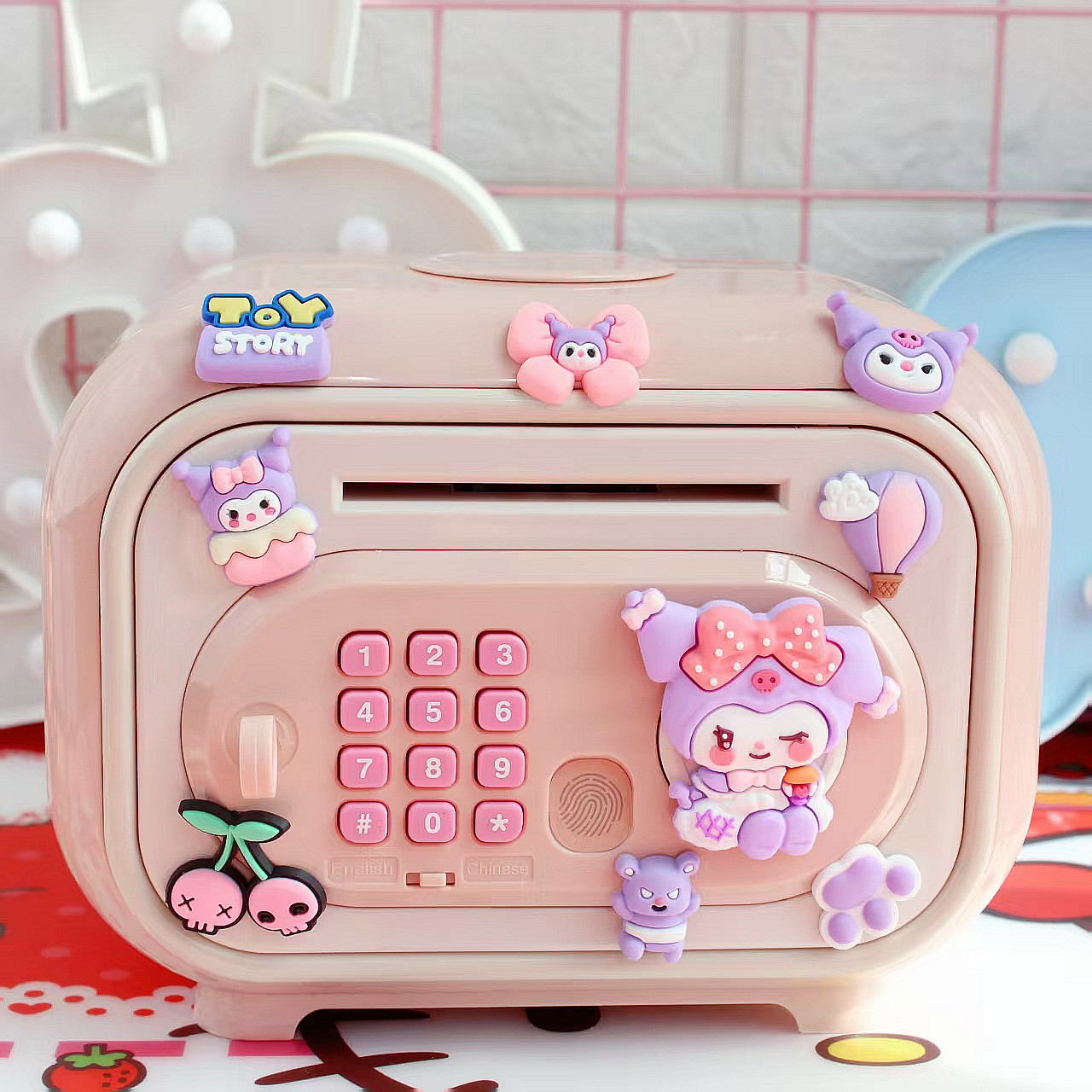 儿童卡通存钱罐只进不出保险箱