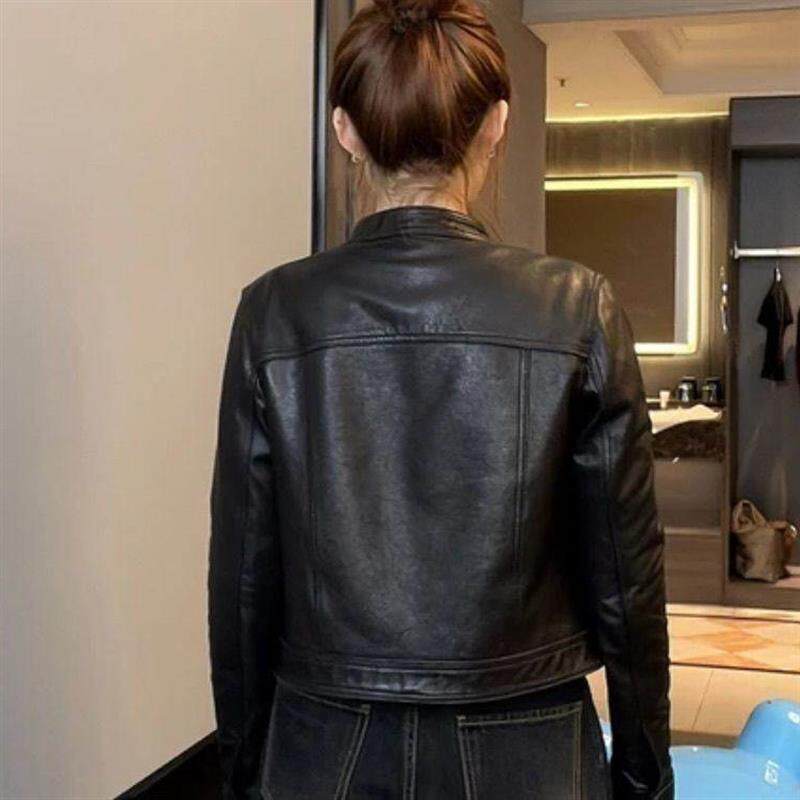 皮衣外套女秋冬新款爆款减龄小香风小个子机车皮夹克