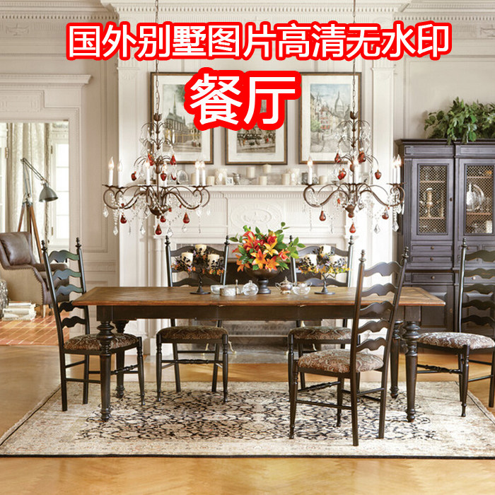 餐厅别墅图片高清无水印效果图现代法式独栋挑高餐厅高档餐厅实景