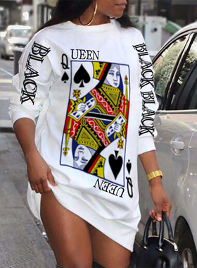 Plus Size Women Clothing Street Style Winter Casual Dresses