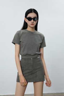 重磅水洗A字型卫裙JOHNNYWU