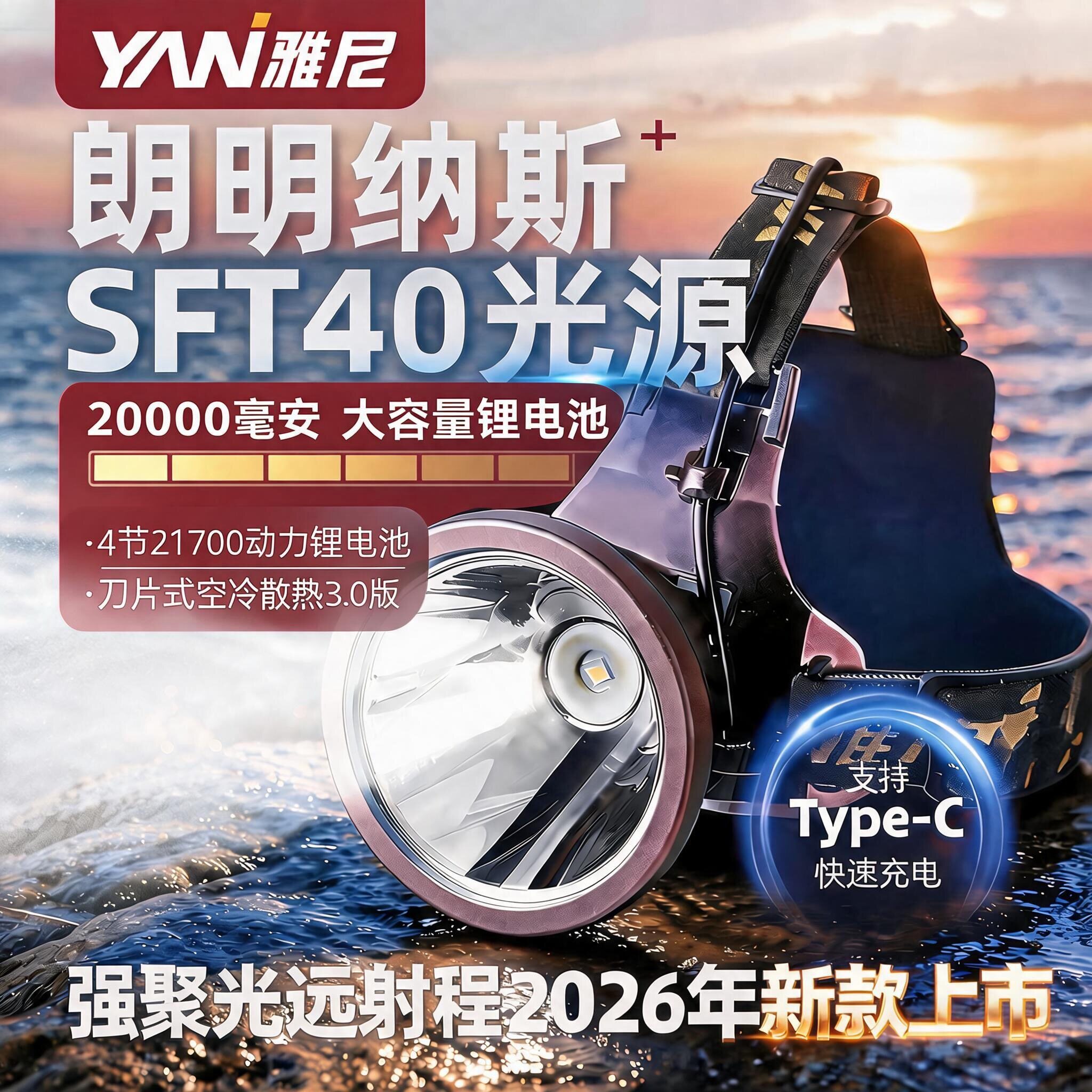雅尼G80s头灯强光充电超亮新款头戴式手电筒户外矿灯超长续航G31图片