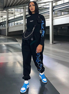 Pants Casual Joggers Baggy High Waist Pants Harajuku New2021