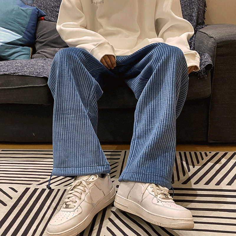 Casual Corduroy Loose Straight Leg Pants休闲灯芯绒宽松直筒裤