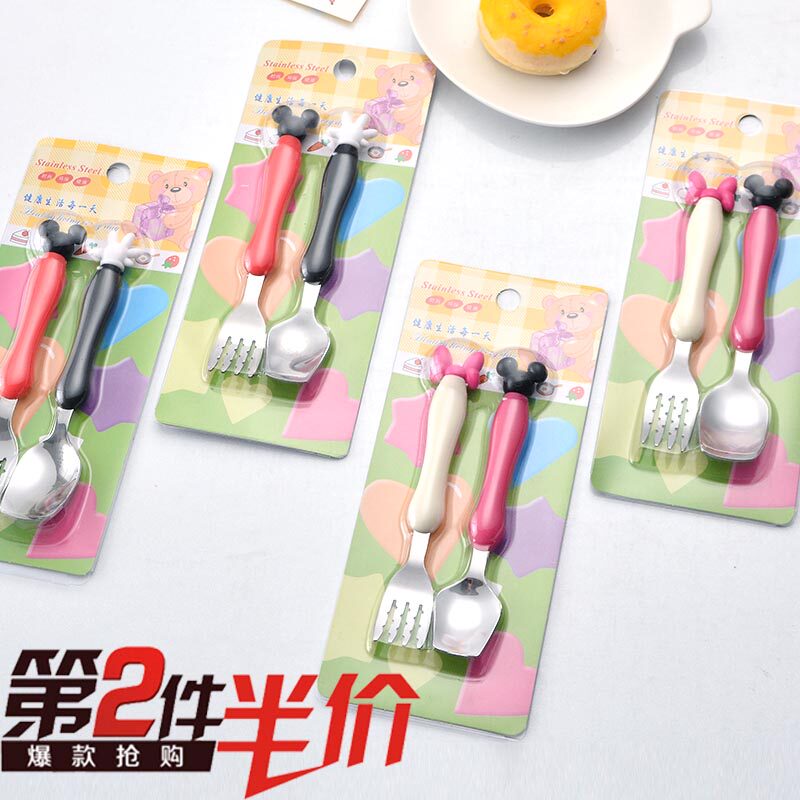 卡通婴儿餐具套装小孩吃面条叉子图片
