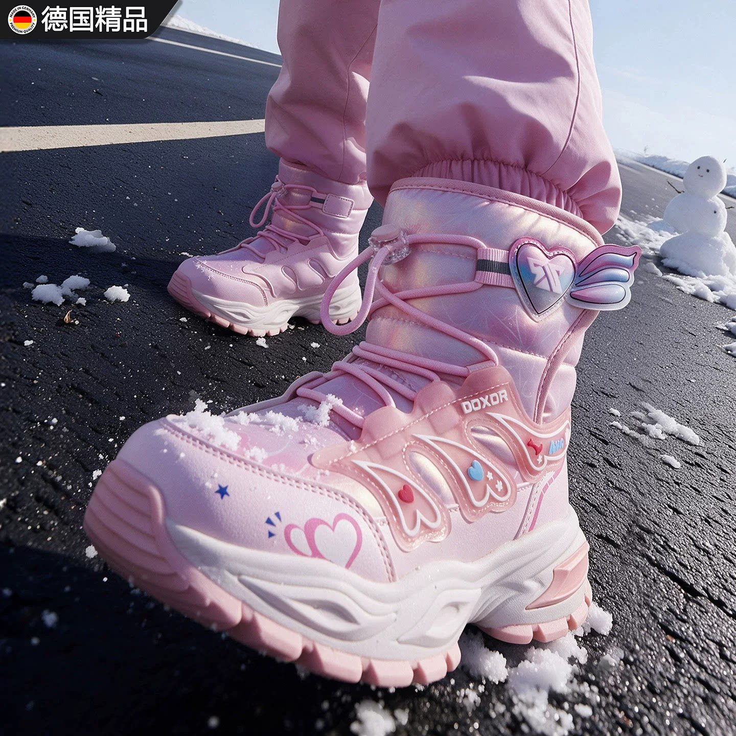德国公主风雪地靴女超厚保暖棉鞋