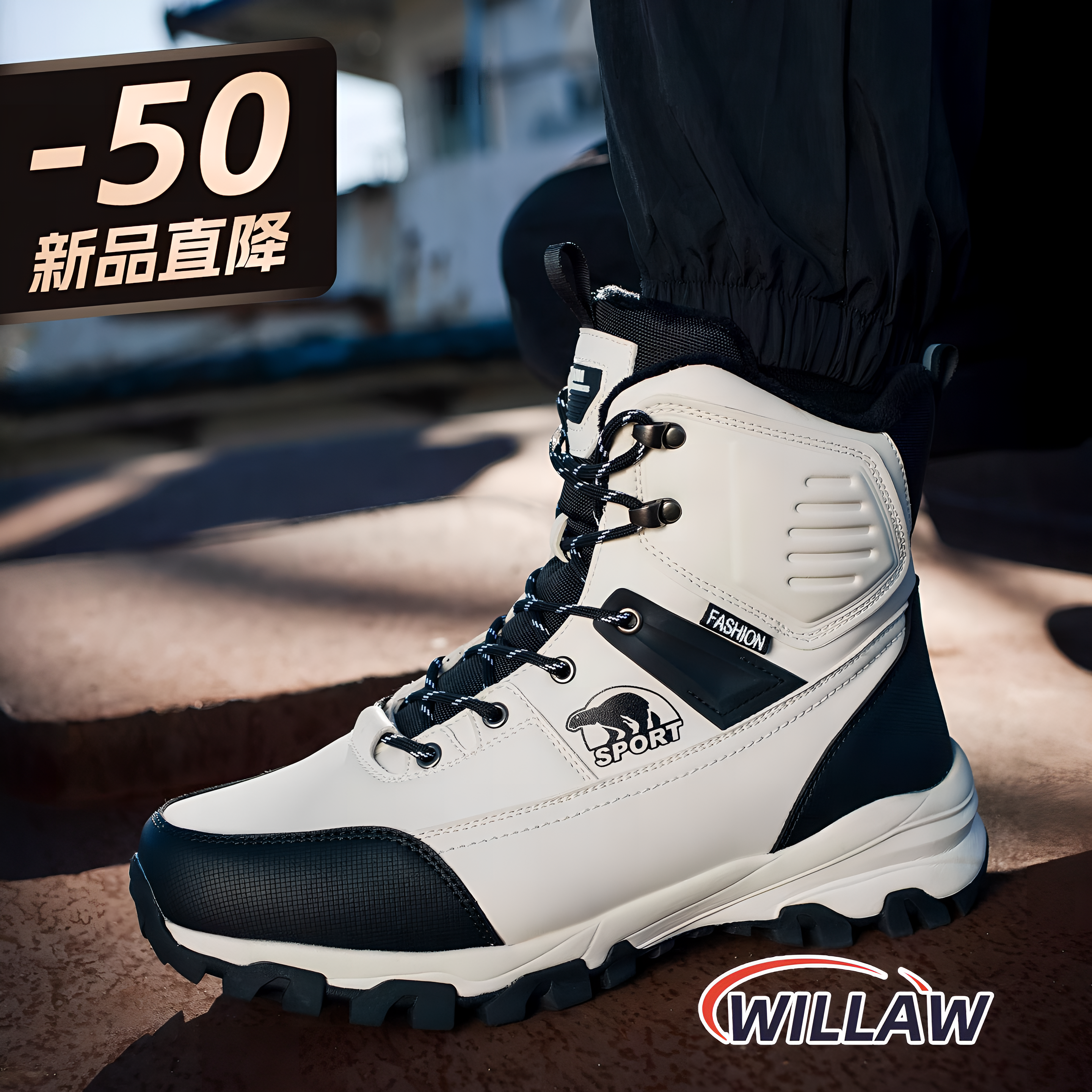 德国冬季款雪地靴男防水防滑保暖棉靴旅游加厚加绒棉鞋户外马丁靴,流行男鞋,时尚雪地靴,淘宝优惠券,粉丝福利购,淘宝优惠卷