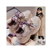 女童鞋2025新款夏季儿童运动鞋女孩跑步老爹鞋中大童网面透气网鞋