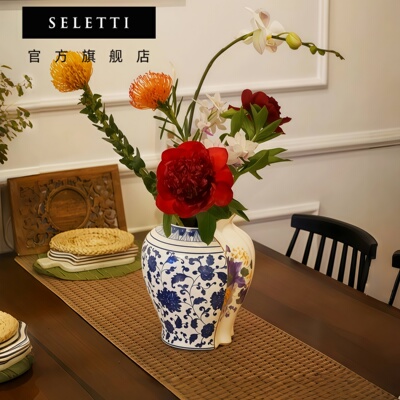 Seletti中西合璧陶瓷花瓶摆件