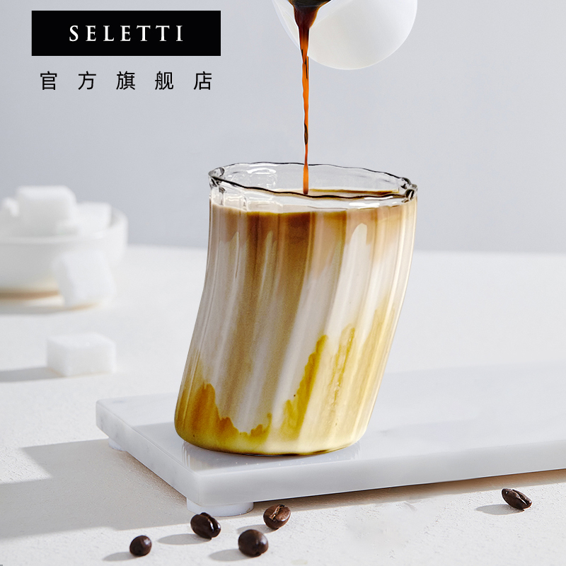 Seletti红酒杯玻璃扭扭杯高脚杯