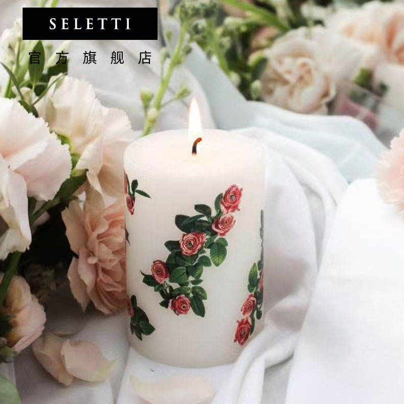 seletti蜡烛摆件植物蜡生日蜡烛2025新款家用无味浪漫氛围礼物