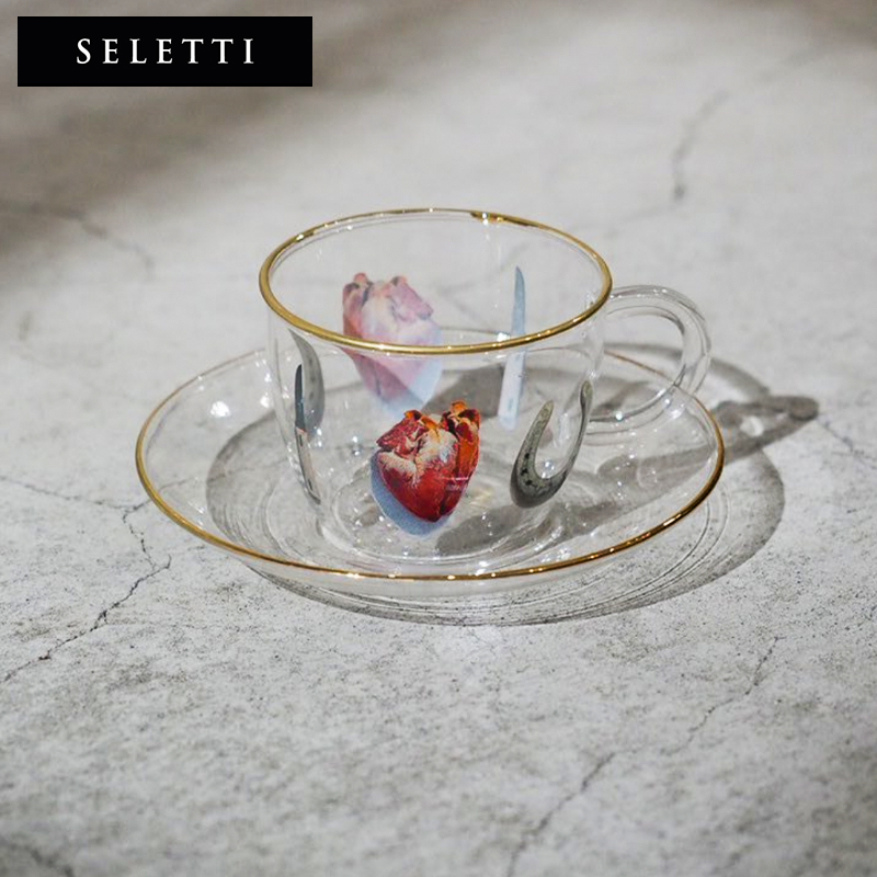 Seletti欧式小众金边咖啡杯碟