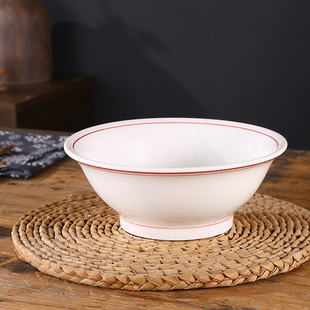 小炒肉餐具湘菜中式川湘餐盘红边陶瓷辣椒炒肉浅盘下饭菜小炒浅碗