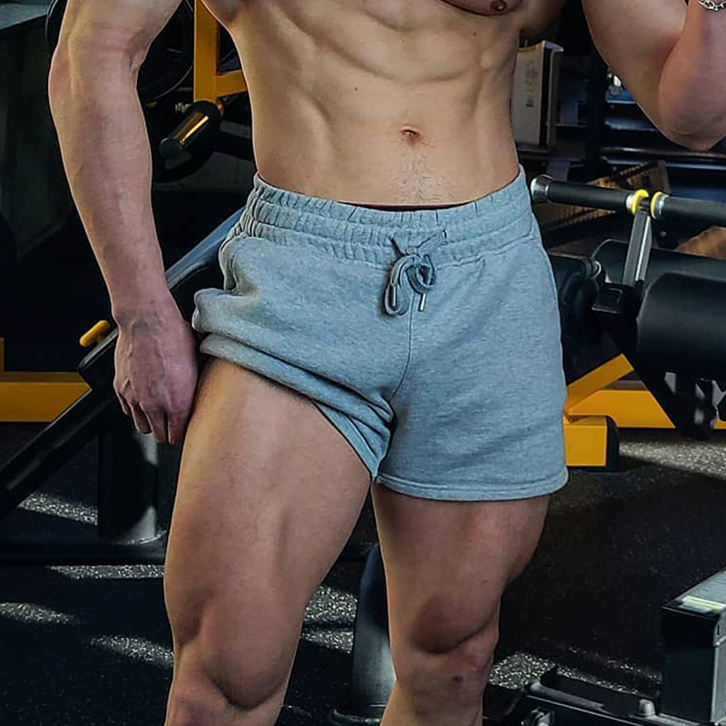 男士健身训练三分裤透气修身短裤