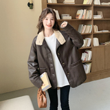 大货已出90绒羽绒里羊羔毛领皮衣136-8808P265控398，女装皮衣，浙宝136