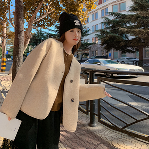 大货 羊羔毛女短外套136-8289-P155 K218图片