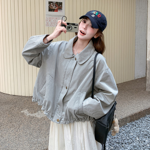 女士秋季新款短外套拉链夹克