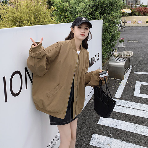 纯棉棒球服女外套个性百搭