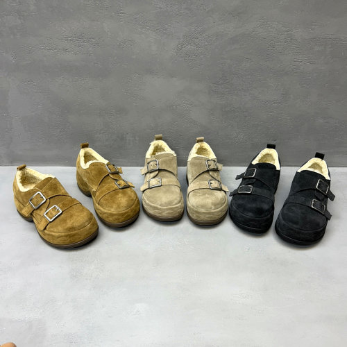 海莉何加绒保暖磨砂皮勃肯乐福鞋