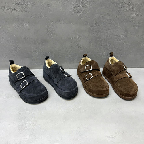 乐魔加绒厚底保暖勃肯鞋