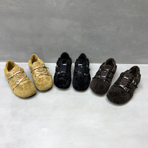 乐魔加绒羊毛德训鞋冬季保暖