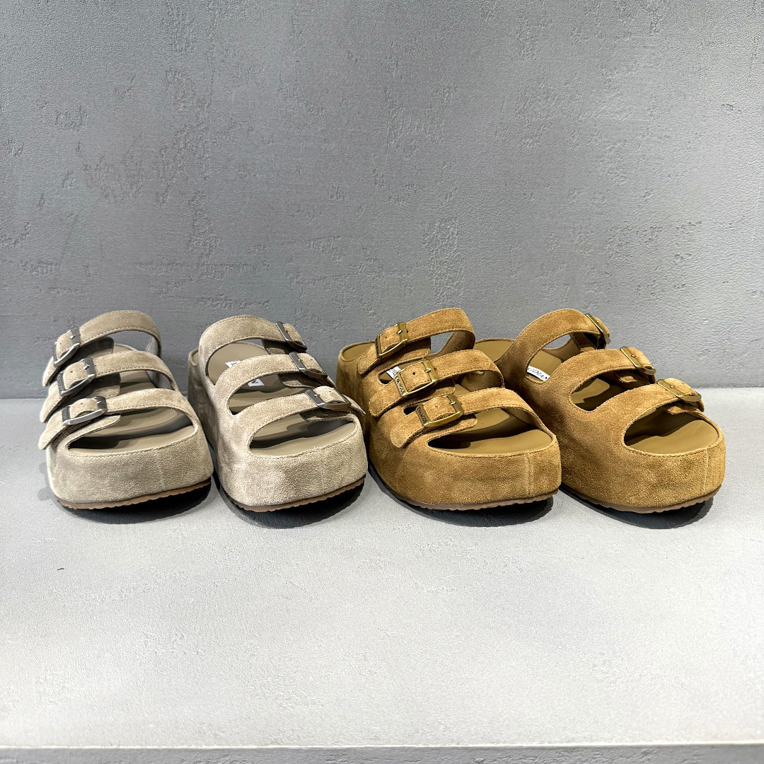 欧洲站欧货2026真皮勃肯鞋女夏厚底增高外穿拖鞋休闲百搭一字拖