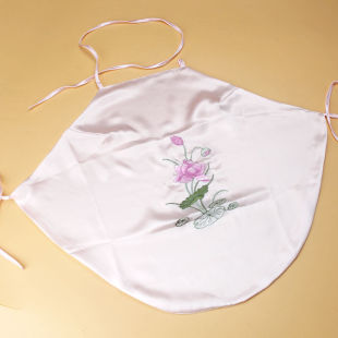 精品刺绣真丝桑蚕丝成人绣花双层肚兜古典女士贴身内衣性感丝滑