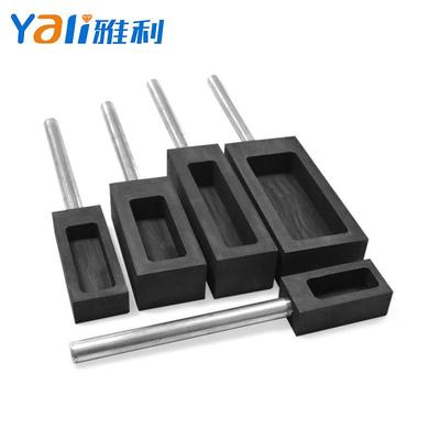 带手柄石墨油槽高纯石墨坩埚熔金银铜铸锭模具耐高温不粘连耐用