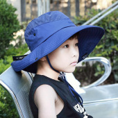 中大童夏天户外帽防晒帽防紫外线大沿帽速干帽青少年男孩遮阳帽