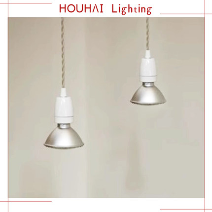 北欧陶瓷吊线射灯 创意床头吧台灯清新工业风岛台餐厅led小吊灯