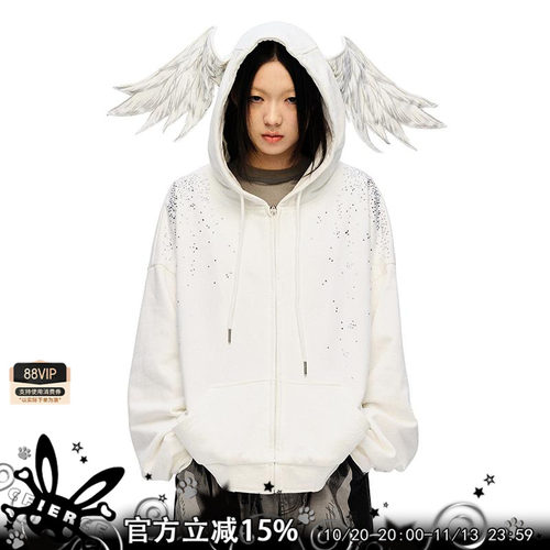 CFIERCE 星光烫钻 天使卫衣