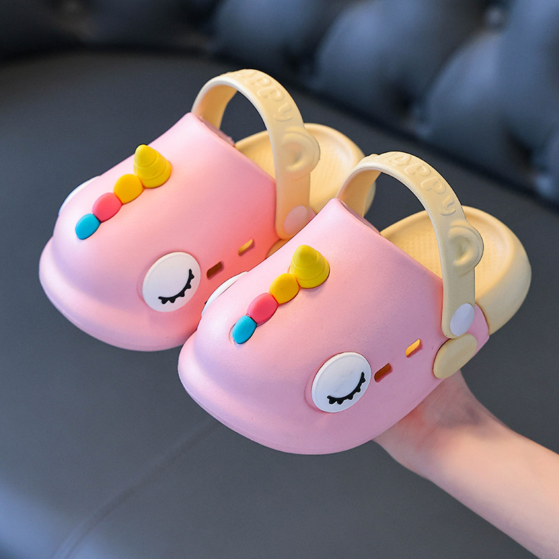 拖鞋儿童女2026新款夏季外穿洞洞鞋女童防滑沙滩中小童宝宝凉拖鞋