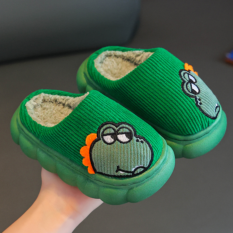 冬季儿童棉拖鞋家居室内一家三口亲子鞋防滑保暖卡通拖鞋男女宝宝