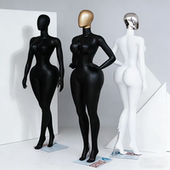 假人欧美XL胖妈跨境服装 模特道具女肥胖男装 拍照展示架 服装 加大码