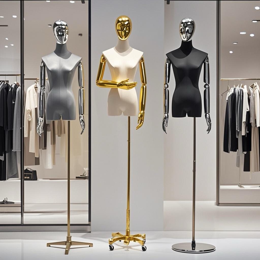 挂件手麂皮绒模特道具女装展示架服装店橱窗人体半全身假人台模特