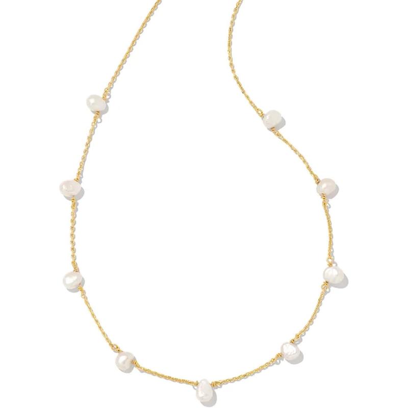 Kendra Scott女士饰品珍珠项链Leighton镀金时尚首饰日常穿搭
