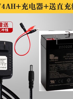 LONGWAY 3-FM-4(6v4AH/20HR)宝宝儿童电动车蓄电池电瓶电子秤台秤