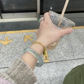 玛瑙玉髓手镯冰种缅甸飘绿正圈飘花玻璃种透独龙玉处理玉镯子贵妃