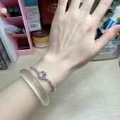 玻璃种白月光手镯玉髓玛瑙翡翠平替高冰种独龙玉玉镯网红同款 送礼