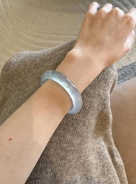 高冰蓝水翡翠平替玉镯新手不踩雷